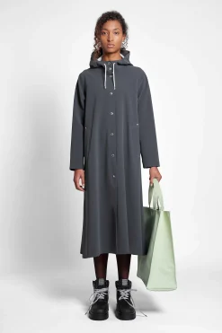 STUTTERHEIM Kvinners Salg<Mosebacke Lang Matt Regnfrakk