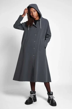 STUTTERHEIM Kvinners Salg<Mosebacke Lang Matt Regnfrakk