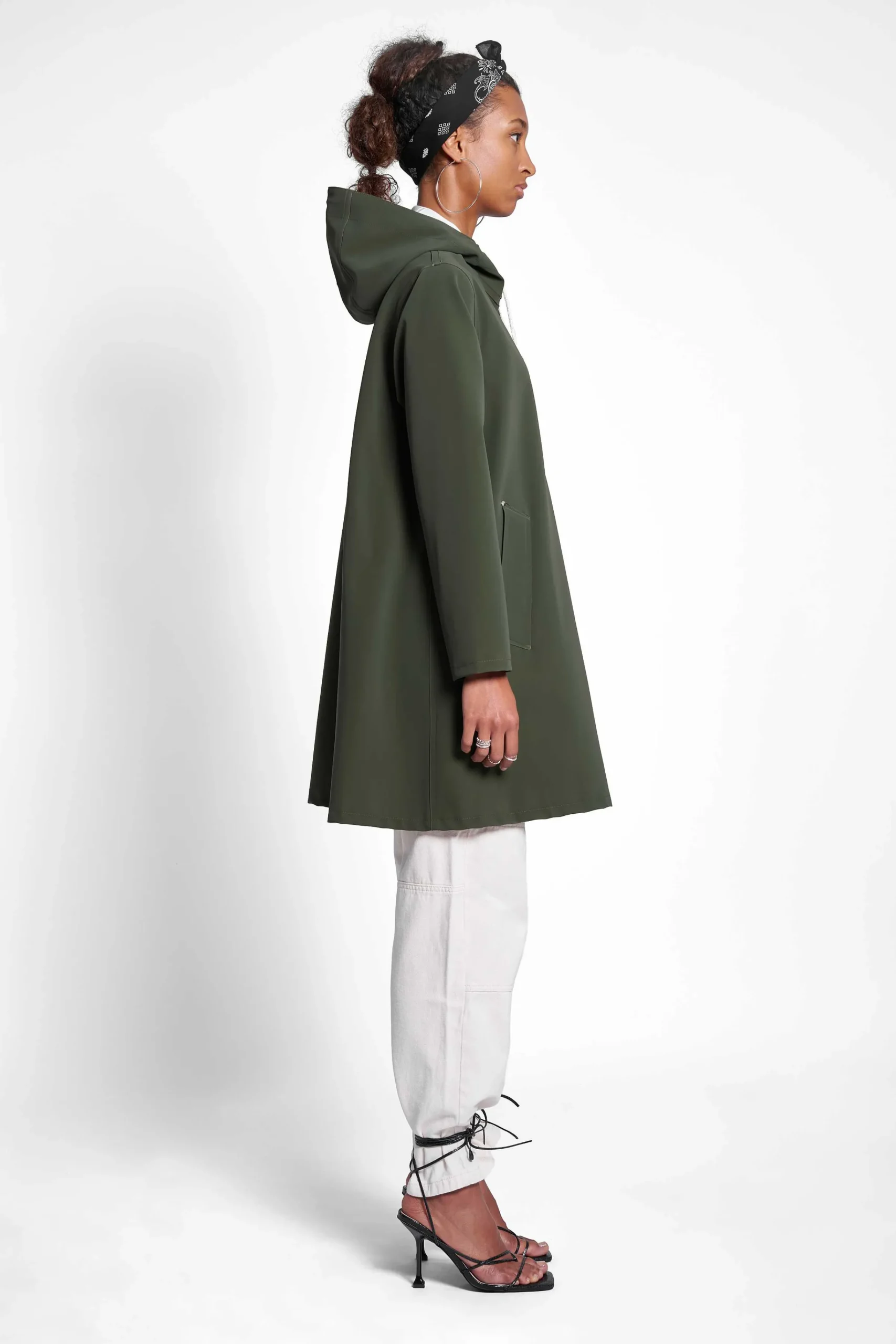 STUTTERHEIM Kvinners Salg<Mosebacke Matt Regnfrakk