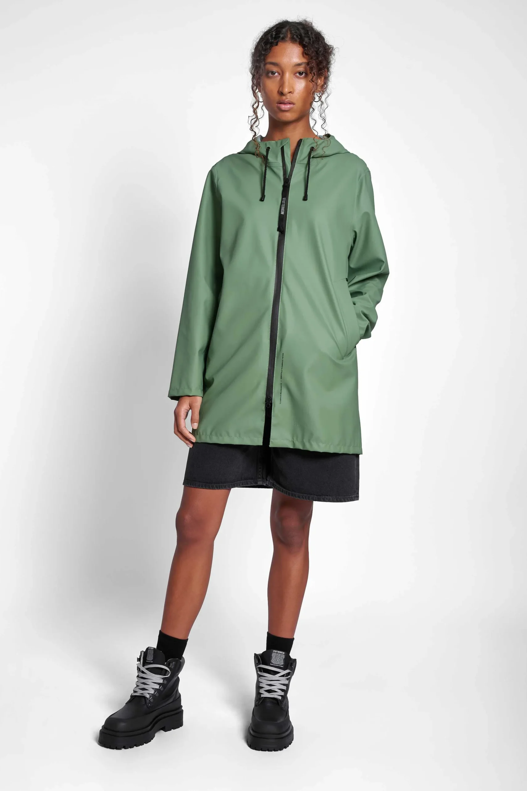 STUTTERHEIM Herresalg<Stockholm Lightweight Zip Regnfrakk